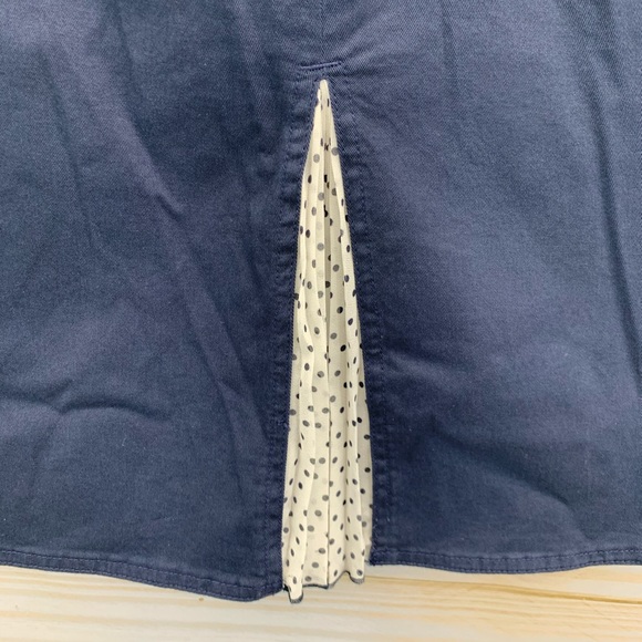 RED Valentino Skirt 44 8/10 Blue Polka Dot Pleat - Picture 5 of 8